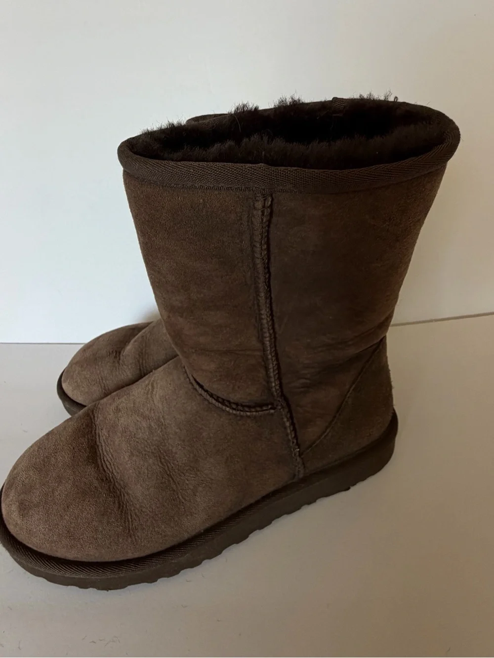 UGG Classic Short Boots Chocolate Brown Suede vintage Y2K 8 women’s